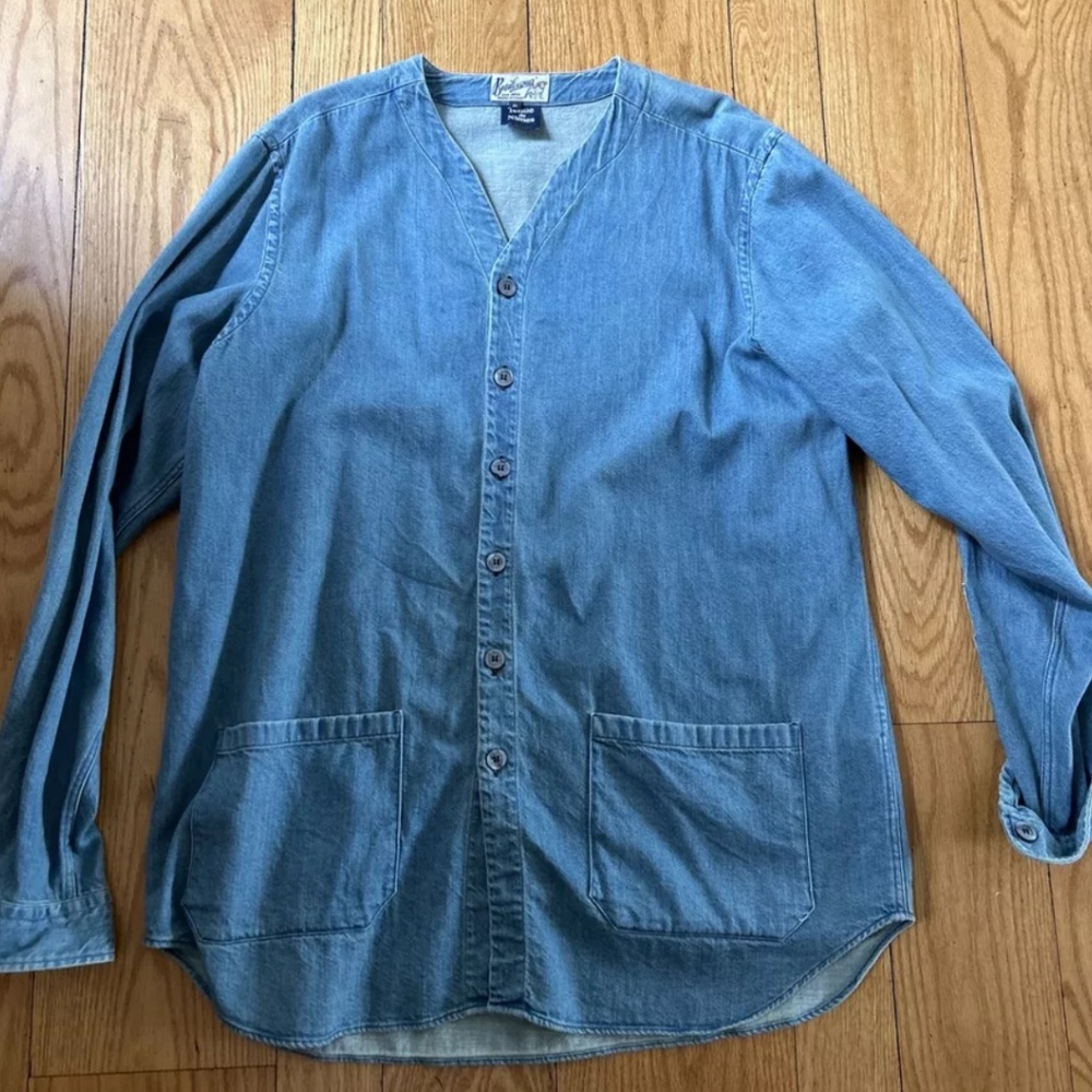 Vintage Bevilacqua Denim Shirt Tenue De Nimes Size Medium Made In Italy